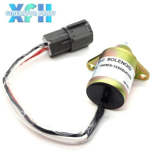 Fuel Shut Down Solenoid Valve Metal for Hyundai Daewoo Komatsu For Replace Yanmar 11923377932 1503ES - 12S5SUC12S - XFH generator parts