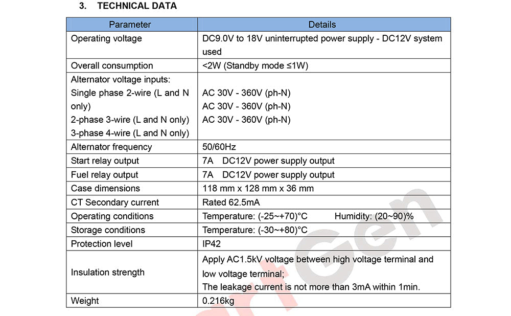 Gasoline Generator Controller HGM501 Small Diesel Genset Control Panel - XFH generator parts