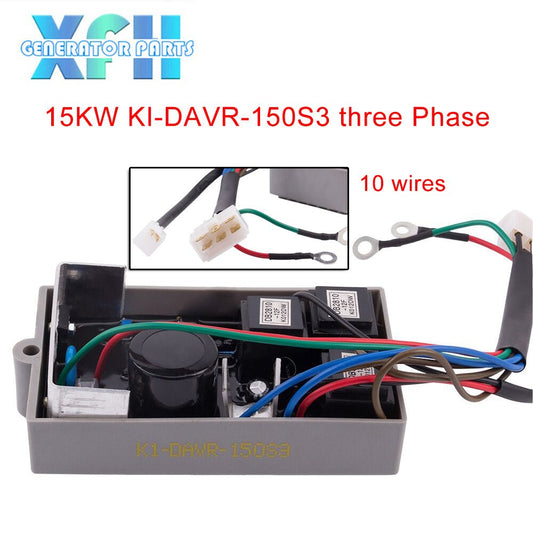 high quality KI - DAVR - 150S3 AVR Automatic Voltage Regulator Stabilizer 3 Phase 15KW 12KVA Kipor Genset Generator Parts - XFH generator parts