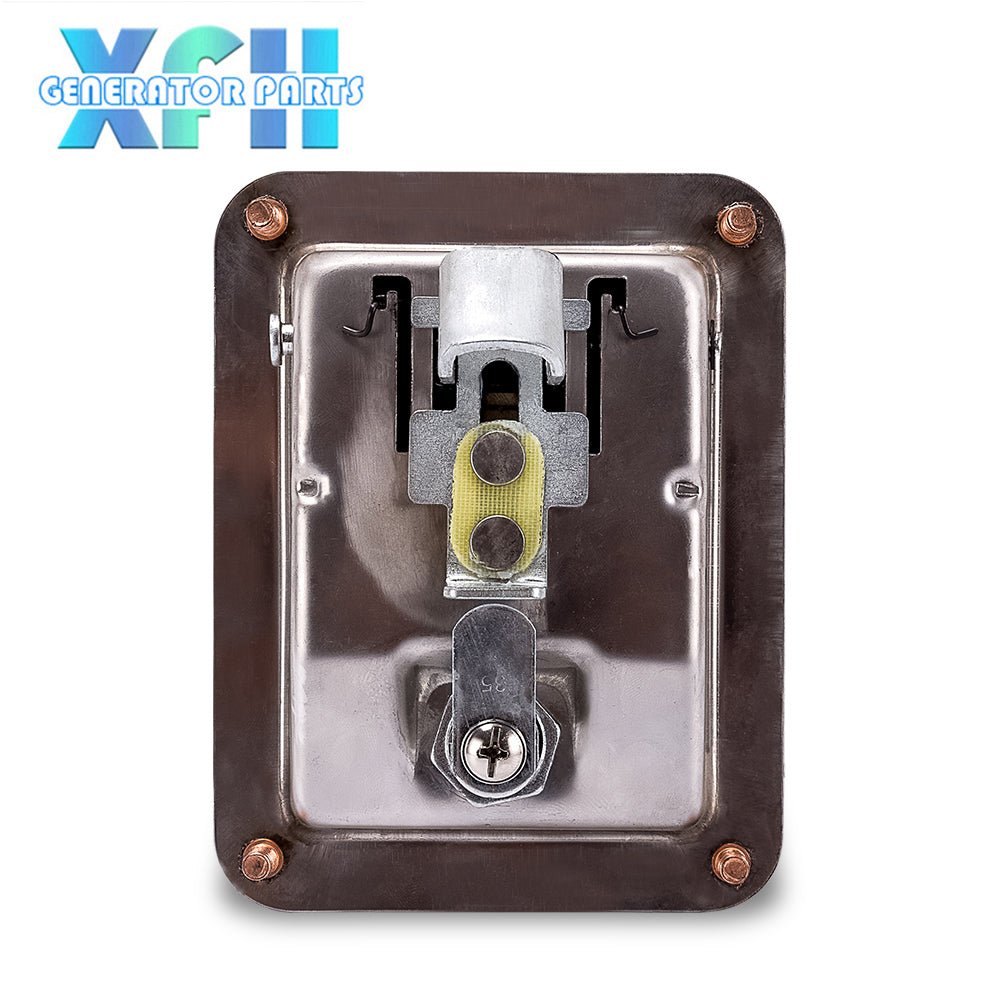 High Quality Stainless Steel Diesel Genset Door Panel With Lock Big Four Angle Generator Set Parts 108*140mm Size - XFH generator parts