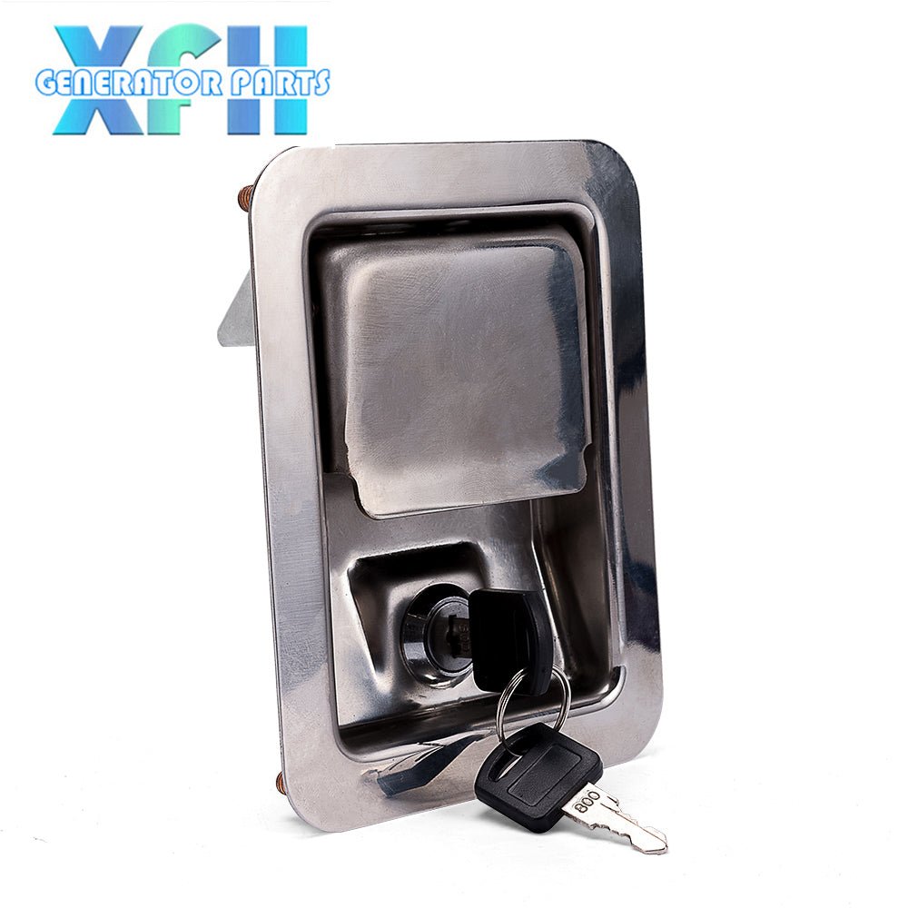 High Quality Stainless Steel Diesel Genset Door Panel With Lock Big Four Angle Generator Set Parts 108*140mm Size - XFH generator parts