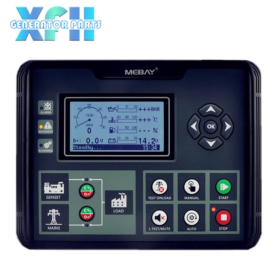 Mebay DC52D DC52DR 3.5 Inches LCD Screen Single Generator Automation Controller Mains Monitoring Auto Mains Failure AMF Function - XFH generator parts