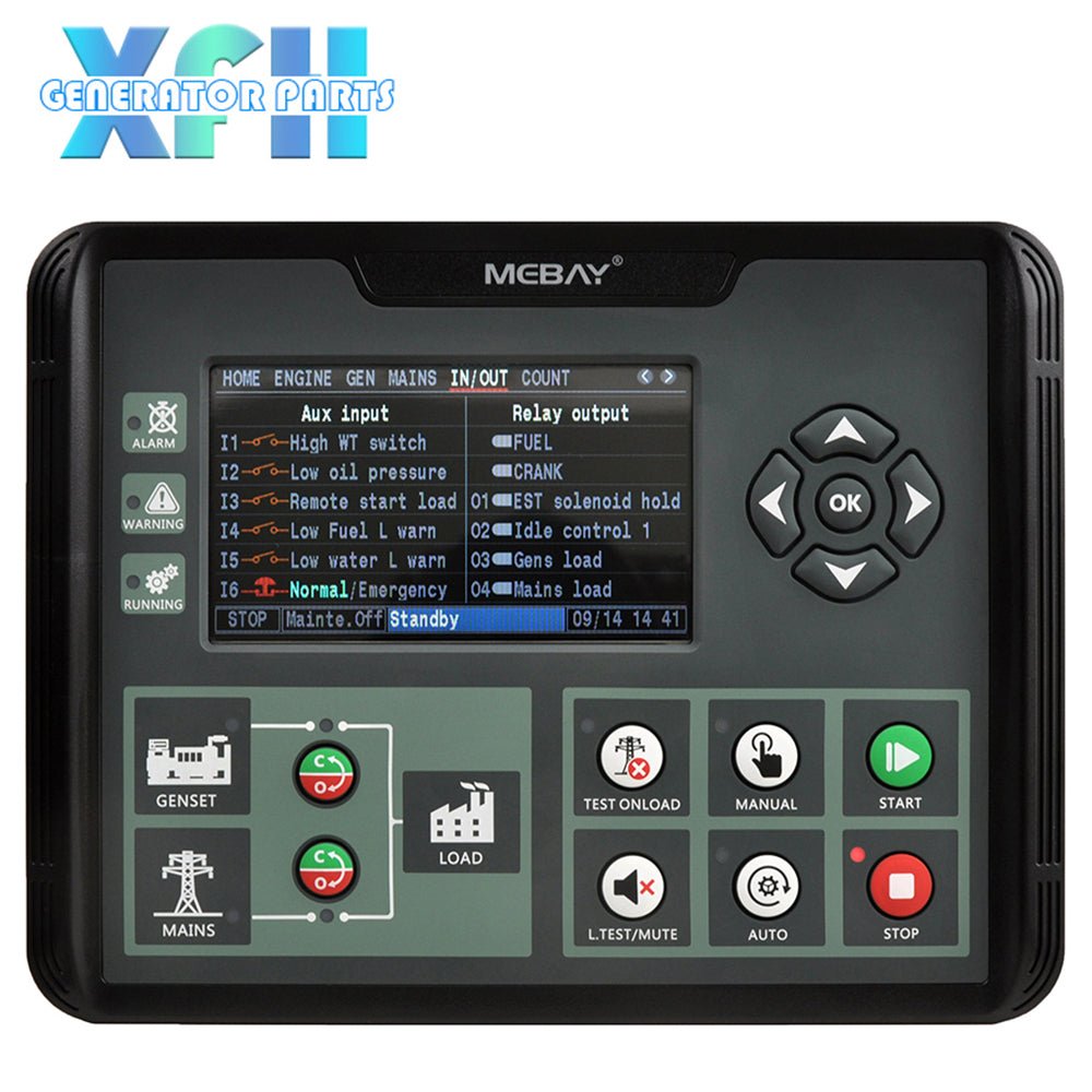 Mebay DC62D DC62DR 4.3 inches Colorful LCD Generator Control Module with RS485 Port AMF ATS Funtion - XFH generator parts