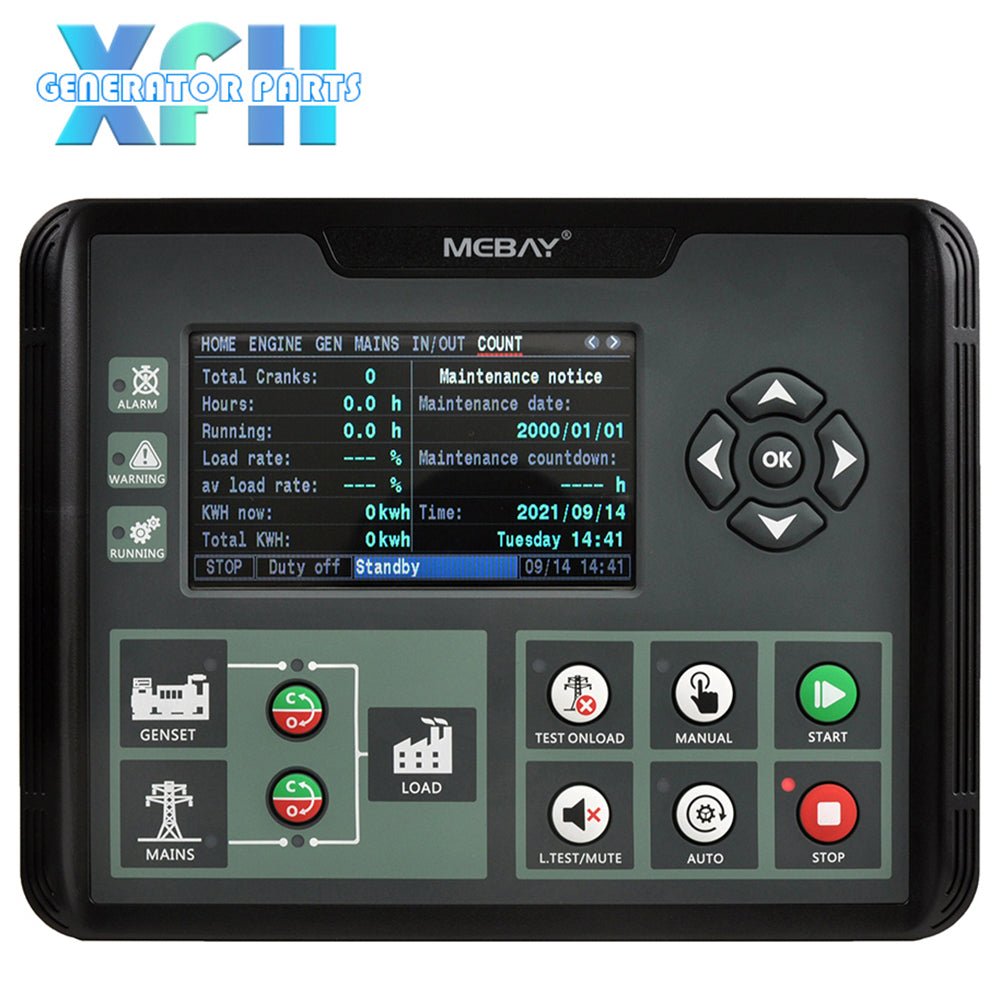 Mebay DC62D DC62DR 4.3 inches Colorful LCD Generator Control Module with RS485 Port AMF ATS Funtion - XFH generator parts