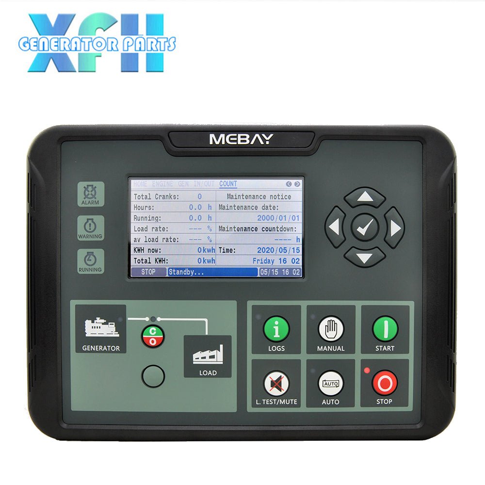 Mebay Generator Controller DC80D DC80DR Generator AMF Control Unit with LCD Display - XFH generator parts
