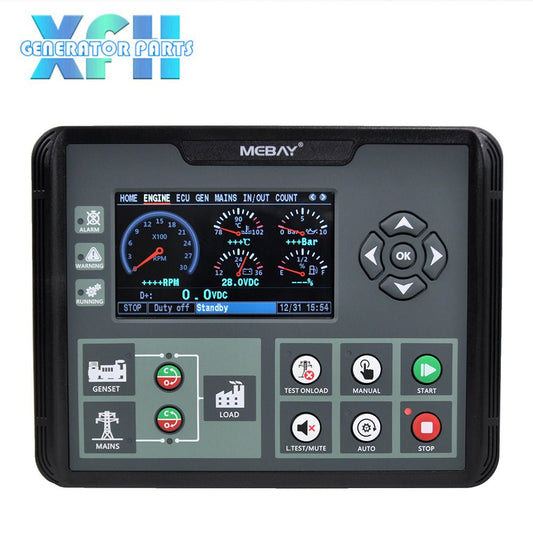 Mebay Genset Controller DC72D DC72DR AMF Auto Generator Control Module Function RS485 Optional - XFH generator parts