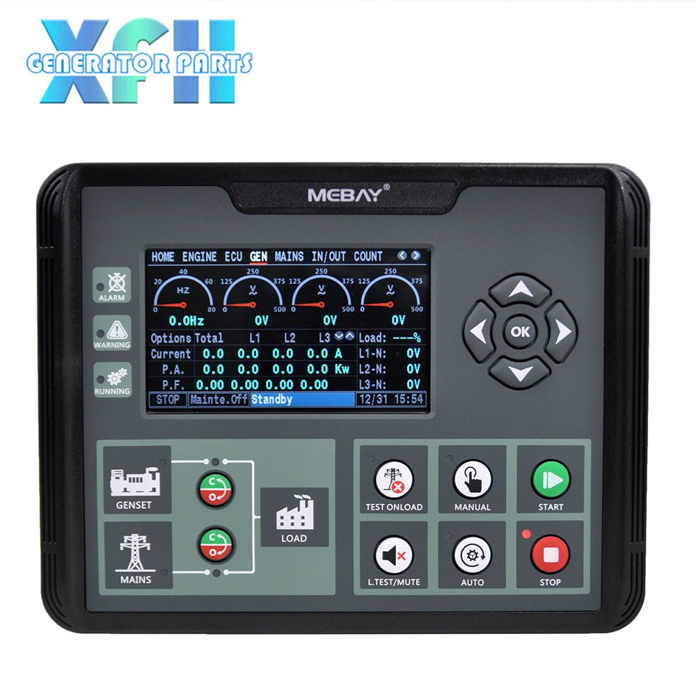 Mebay Genset Controller DC72D DC72DR AMF Auto Generator Control Module Function RS485 Optional - XFH generator parts