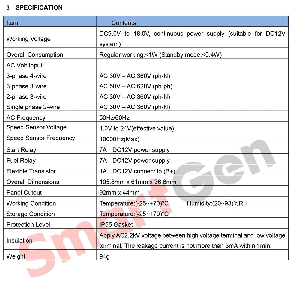 MGC100 Small Diesel/Gasoline Generator Set Controller MGC100 LED Display Auto Start Stop Control Panel Genset Parts - XFH generator parts