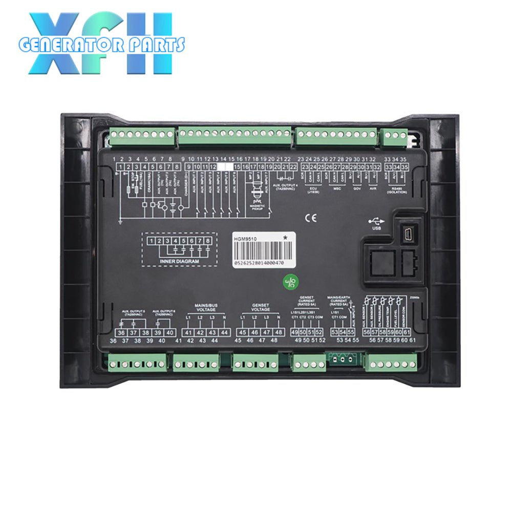 Original SmartGen HGM9510 Diesel Generator Set Controller Parallel Drive Control Module with 4.3 inches TFT - LCD - XFH generator parts