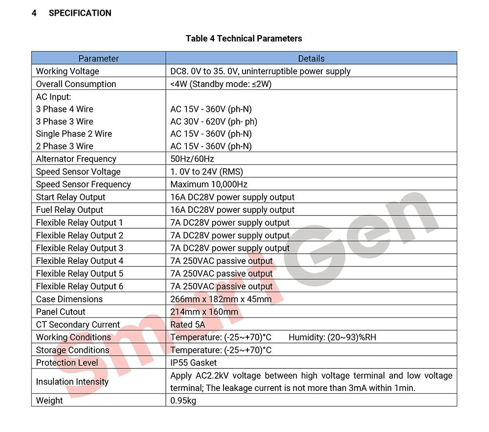 Original SmartGen HGM9510 Diesel Generator Set Controller Parallel Drive Control Module with 4.3 inches TFT - LCD - XFH generator parts
