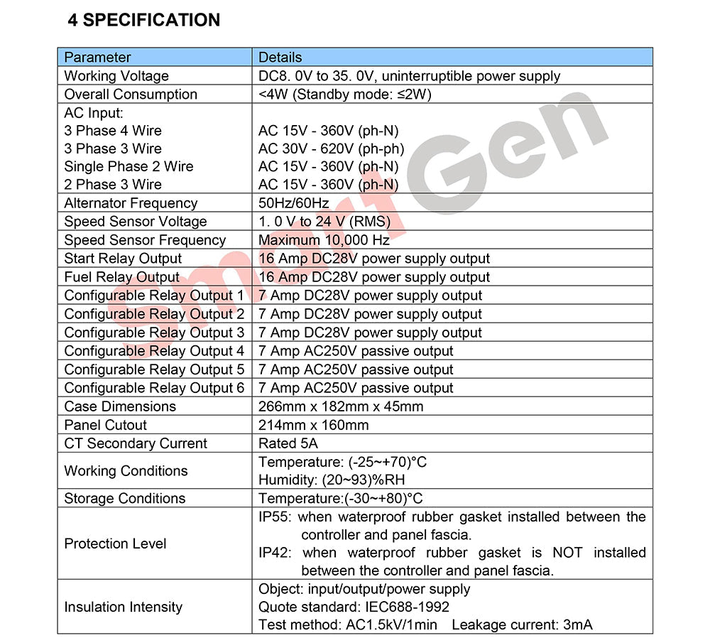 Original SmartGen HGM9520 Diesel Generator Set Controller Parallel Drive Control Module with 4.3 inches TFT - LCD - XFH generator parts
