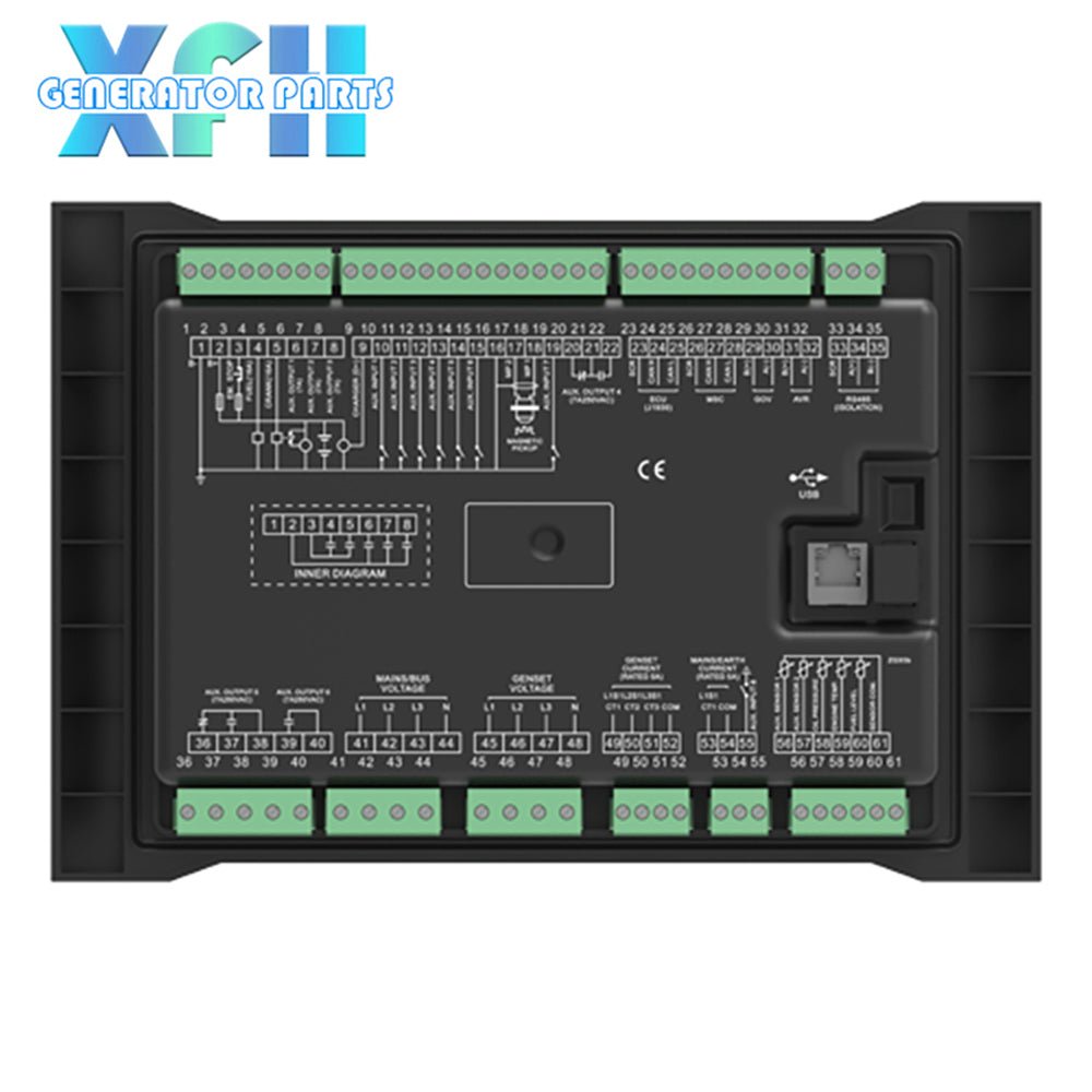 Original SmartGen HGM9520 Diesel Generator Set Controller Parallel Drive Control Module with 4.3 inches TFT - LCD - XFH generator parts