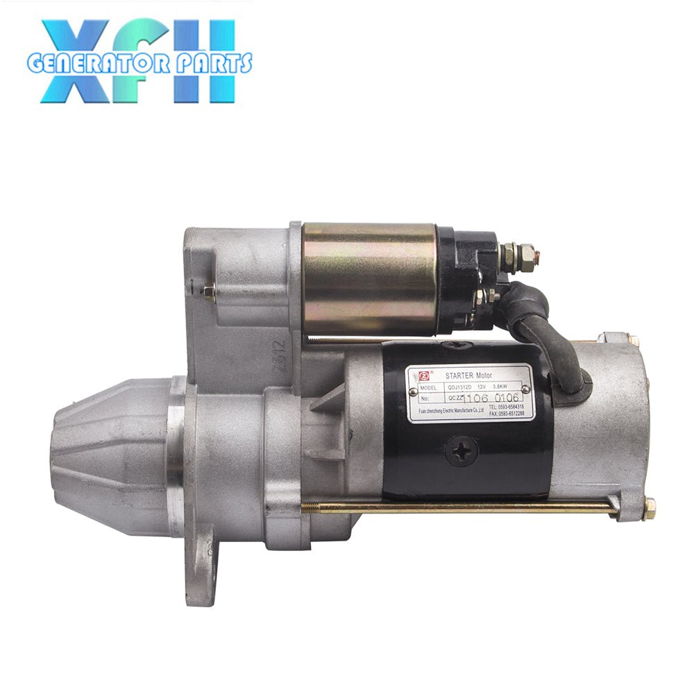 QDJ1312D 12V 3.8KW Engine Starter Motor Power Diesel Generator Motor Starters Electric genset Parts fast start 11 teeth - XFH generator parts