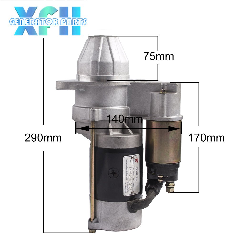 QDJ1312D 12V 3.8KW Engine Starter Motor Power Diesel Generator Motor Starters Electric genset Parts fast start 11 teeth - XFH generator parts