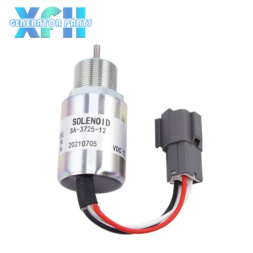 SA - 3725 - 12 Engine Fuel Shut Off stop Solenoid for Mitsubishi S3L2 Mahind Volvo EC15 Toro 223D SA - 3725 - 24 DC24v - XFH generator parts