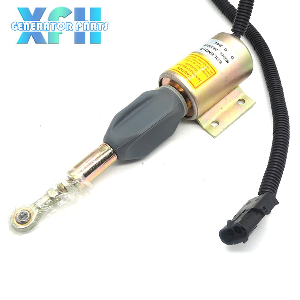 Stop Solenoid 3930235 SA4348 - 12 3930236 SA - 4348 - 24 Excavator Generator Engine Fuel Shutoff Solenoid Valve 12v/24v - XFH generator parts