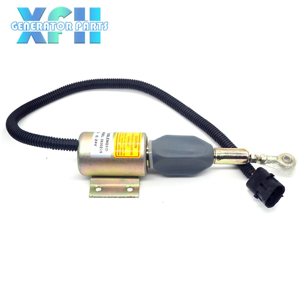 Stop Solenoid 3930235 SA4348 - 12 3930236 SA - 4348 - 24 Excavator Generator Engine Fuel Shutoff Solenoid Valve 12v/24v - XFH generator parts