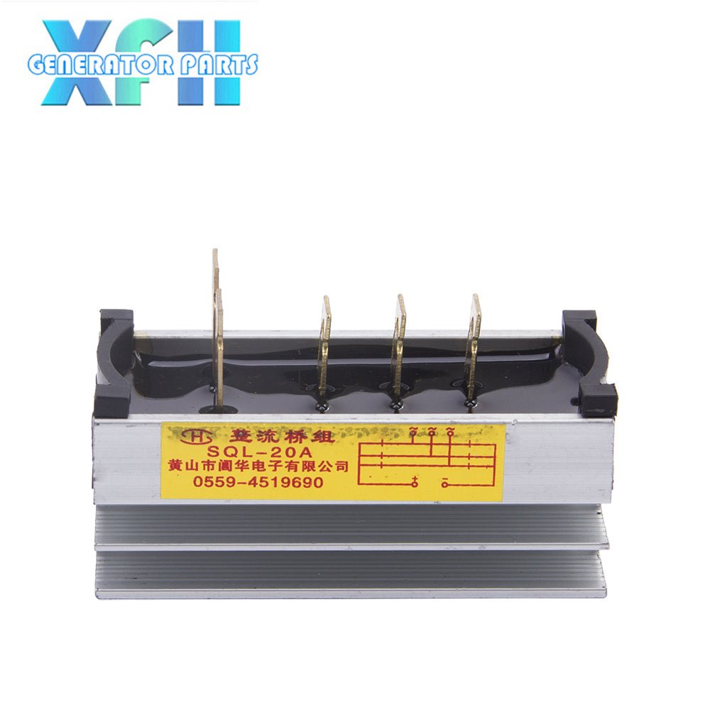 Three phase SQL20A 20amp generator rectifier Aluminum Heatsink Diode Bridge Rectifier kit for generator 20A Iron Pin power diode - XFH generator parts